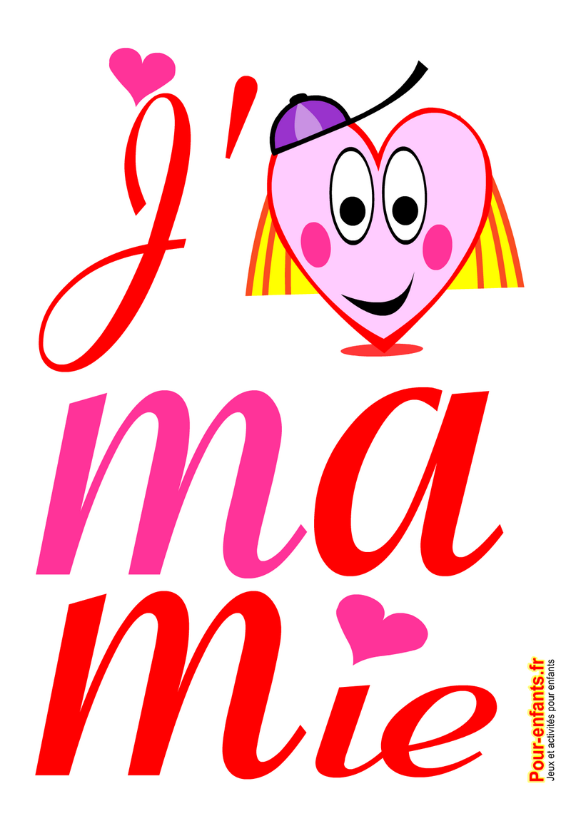 Fête Des Mamies Dessin Grands Mères à Imprimer Amour Mamie